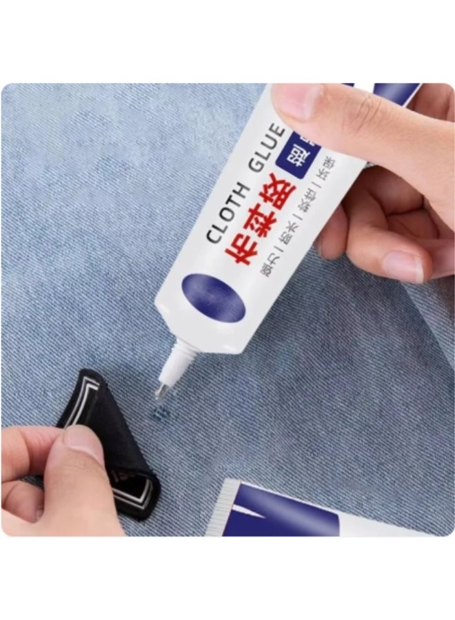 TERTELL Strong Fabric Adhesive Glue 50ML – Clear Drying Waterproof Permanent Sew Glue, Washable & Heat Resistant No-Sew Fabric Repair Glue for Clothes, Patches, Hemming, DIY Crafts, Suitable for All Fabrics - Image 5